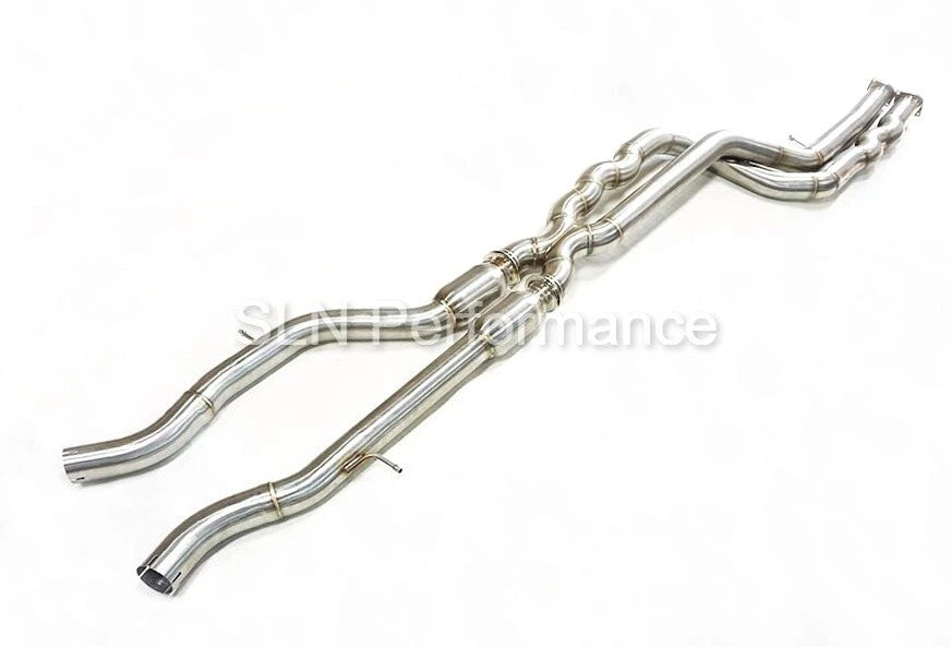 SLN Performance  - BMW S55 M3 F80 M4 F82 Equal Length Resonated Mid Pipe with Underbrace - Nineteen72 Performance